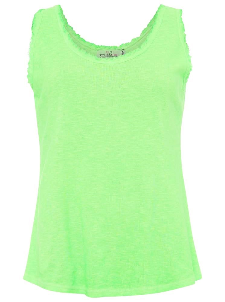 💕 Zwillingsherz Top "Basic" Tanktop Neongrün