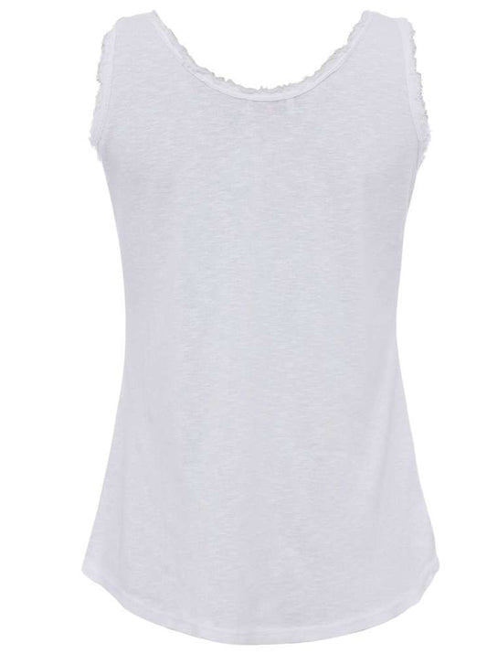 💕 Zwillingsherz Top "Basic" Tanktop Weiß