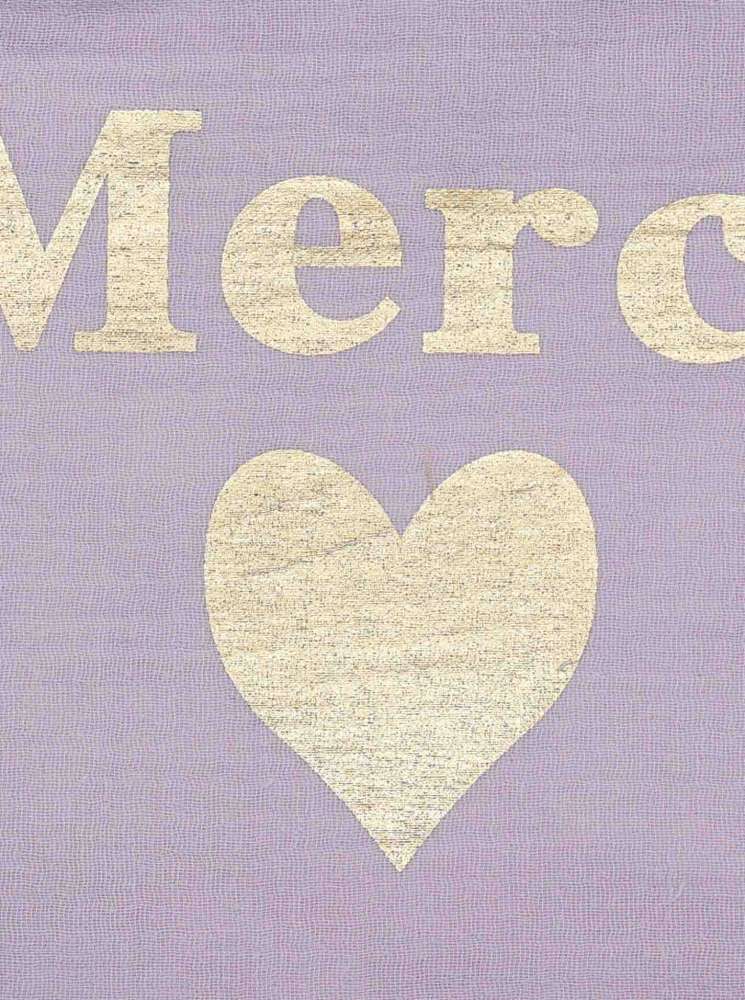 💕 Zwillingsherz Kosmetiktasche "Merci" Danke Pouch Lila