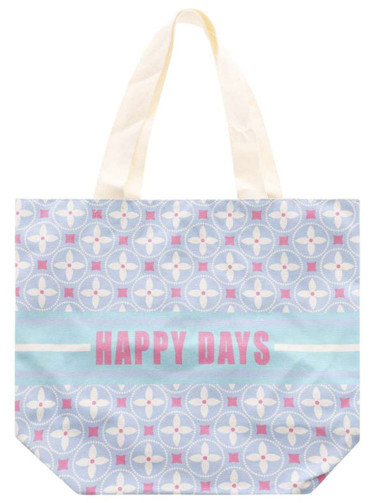 💕 Zwillingsherz Tasche Shopper "Happy days" Blau
