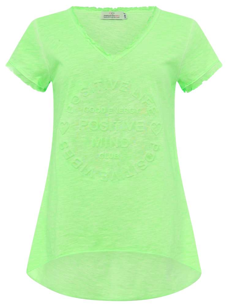 đź’• Zwillingsherz Shirt "Tail" NeongrĂĽn