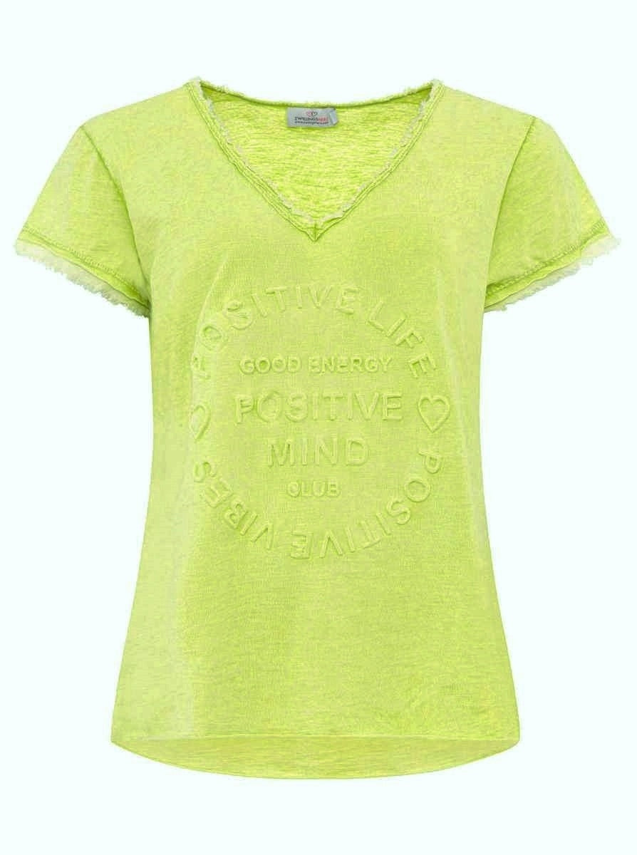 💕 Zwillingsherz Shirt "Tail" Apfelgrün