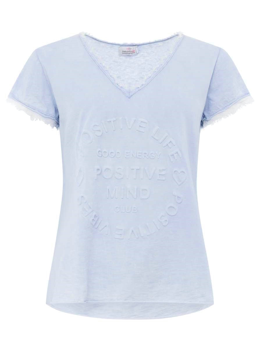 đź’• Zwillingsherz Shirt "Tail" Hellblau