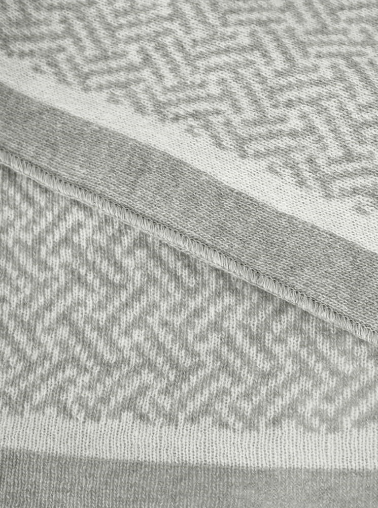 💕 Zwillingsherz Dreieckstuch "Winter Twist" Wolle Kaschmir Hellgrau