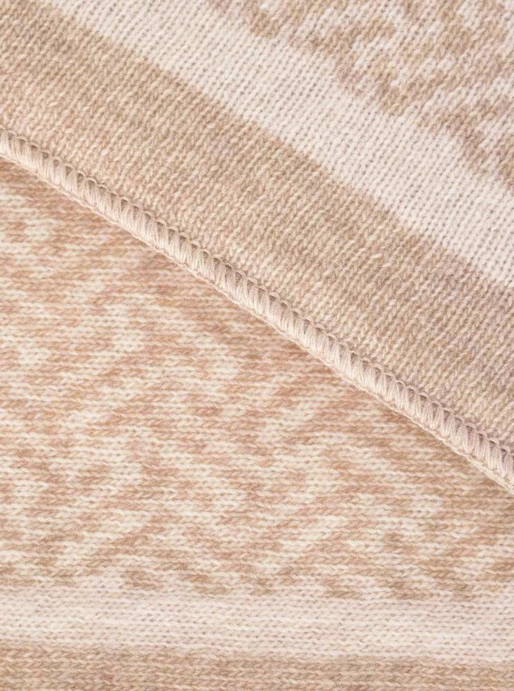 💕 Zwillingsherz Dreieckstuch "Winter Twist" Wolle Kaschmir Beige