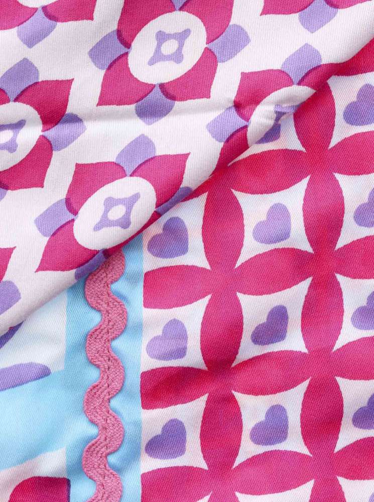 💕 Zwillingsherz Dreieckstuch "Alwine" Pink Viereck Bambus nachhaltig organic