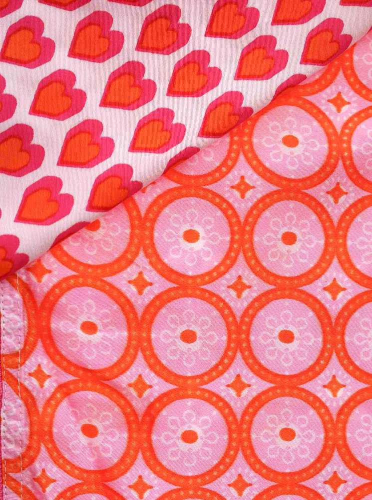 💕 Zwillingsherz Dreieckstuch "Majella" Pink Orange Viereck Bambus nachhaltig organic