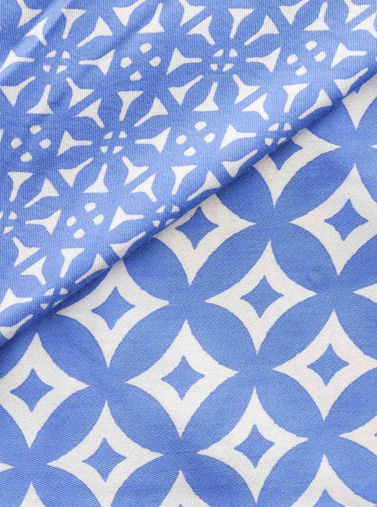 💕 Zwillingsherz Dreieckstuch "Nanja" Blau Viereck Bambus nachhaltig organic