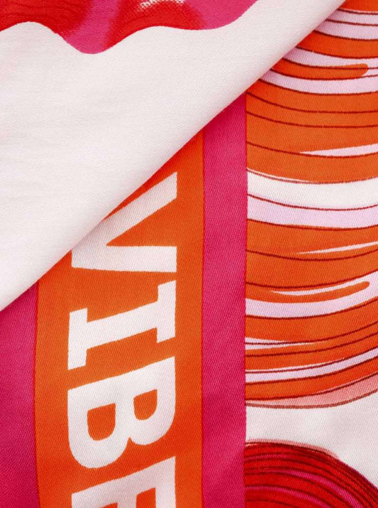 💕 Zwillingsherz Dreieckstuch "Beach Vibes Seestern" Pink Orange Viereck Bambus nachhaltig organic