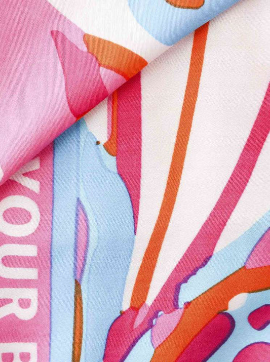 💕 Zwillingsherz Dreieckstuch "Best Life" Bubblegum Viereck Bambus nachhaltig organic
