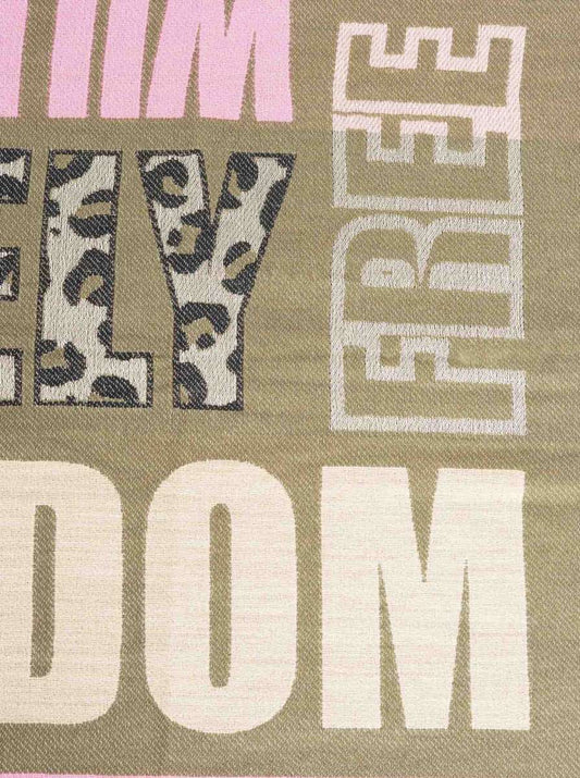 💕 Zwillingsherz Viereckstuch "Brave and Strong" Wolle Khaki