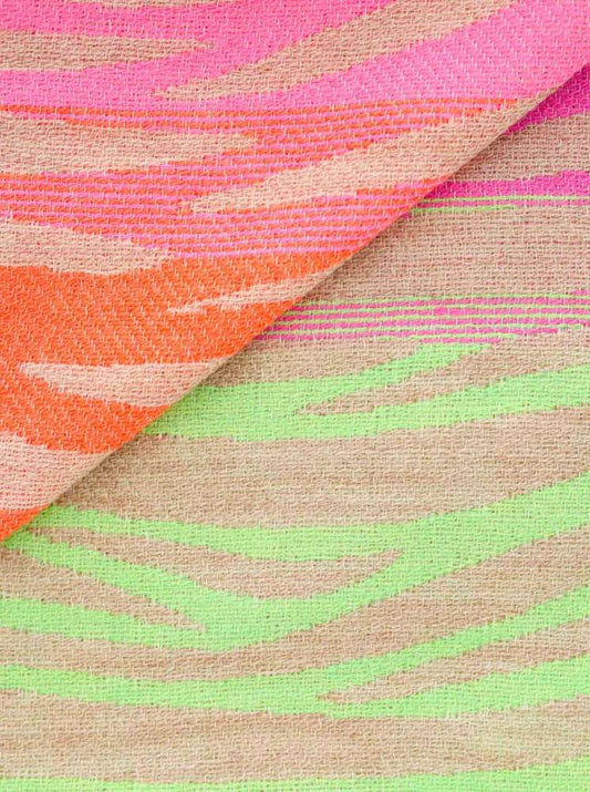 💕 Zwillingsherz Viereckstuch "Crazy Zebra" Wolle Multi