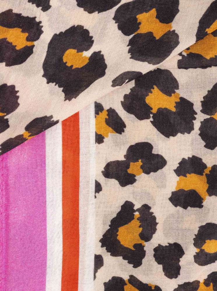 💕 Zwillingsherz Dreieckstuch "Leopard Print" leichtes Viereck Beige