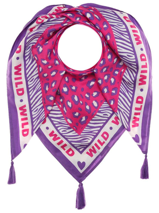 💕 Zwillingsherz Dreieckstuch "Neila" Lila Viereck Bambus nachhaltig organic