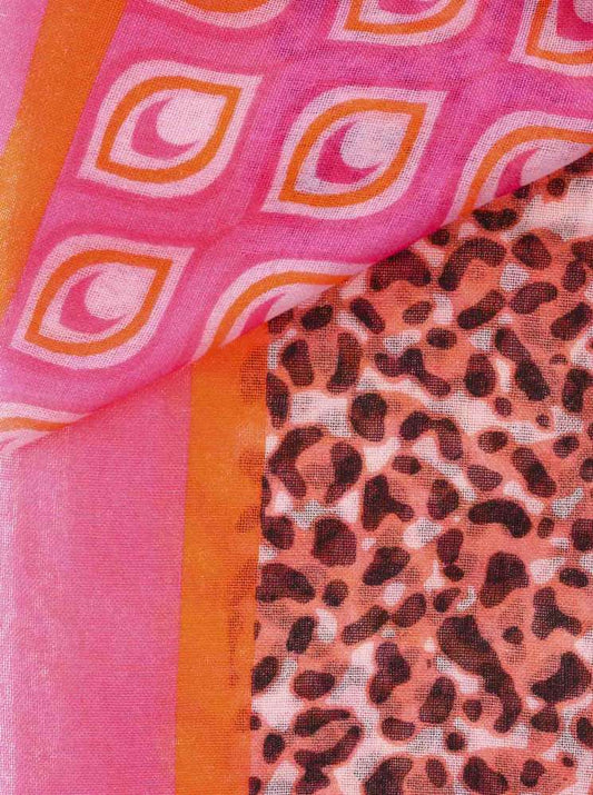 💕 Zwillingsherz Dreieckstuch Viereck "Raute Leo" Pink