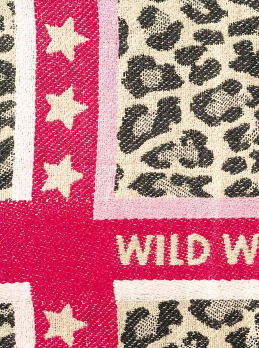 💕 Zwillingsherz Viereckstuch "Wild Star" Wolle Beere