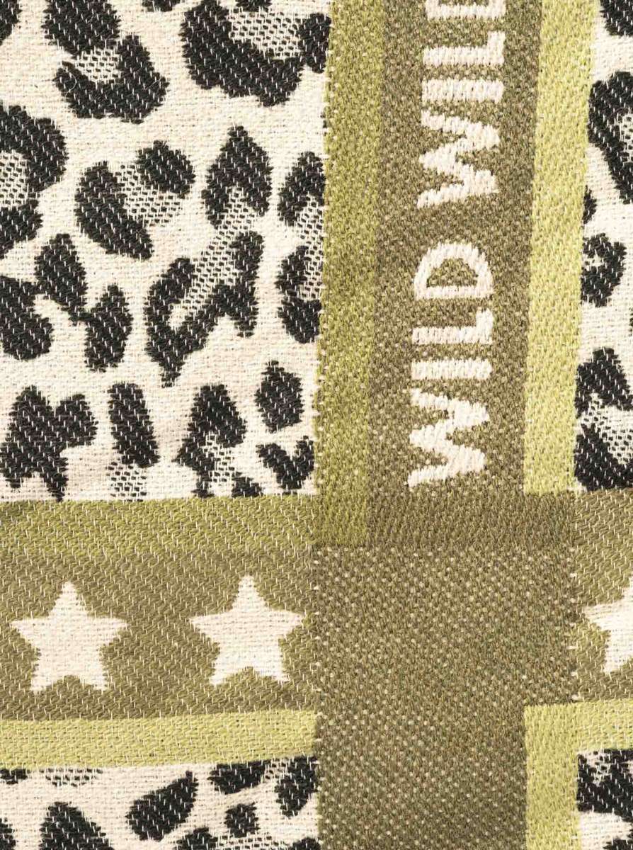 💕 Zwillingsherz Viereckstuch "Wild Star" Wolle Grün