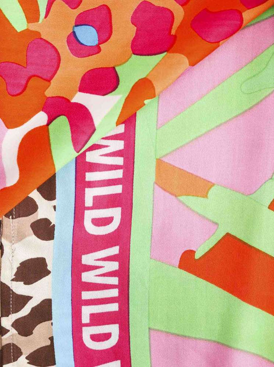 💕 Zwillingsherz Dreieckstuch "Wild Tropical" Bunt Viereck Bambus nachhaltig organic