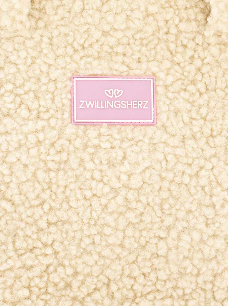💕 Zwillingsherz XXL Shopper Teddy "Patch" Beige