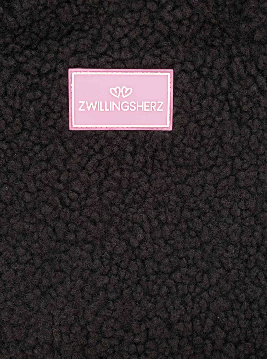 💕 Zwillingsherz XXL Shopper Teddy "Patch" Schwarz