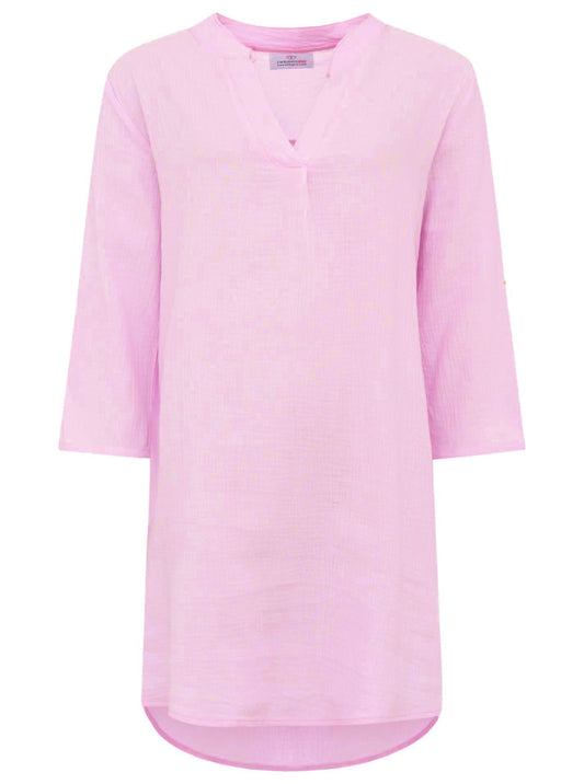 💕 Zwillingsherz Tunika Bluse Musselin "New Rom" Rosa