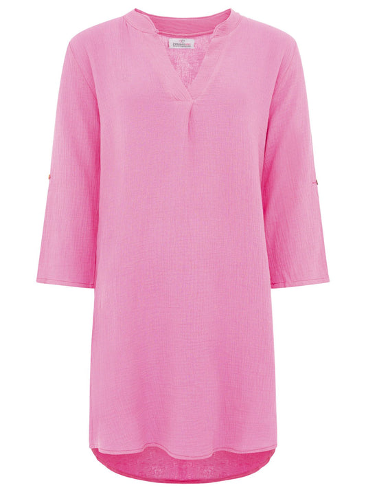 Zwillingsherz Tunika Bluse Musselin "New Rom" Pink