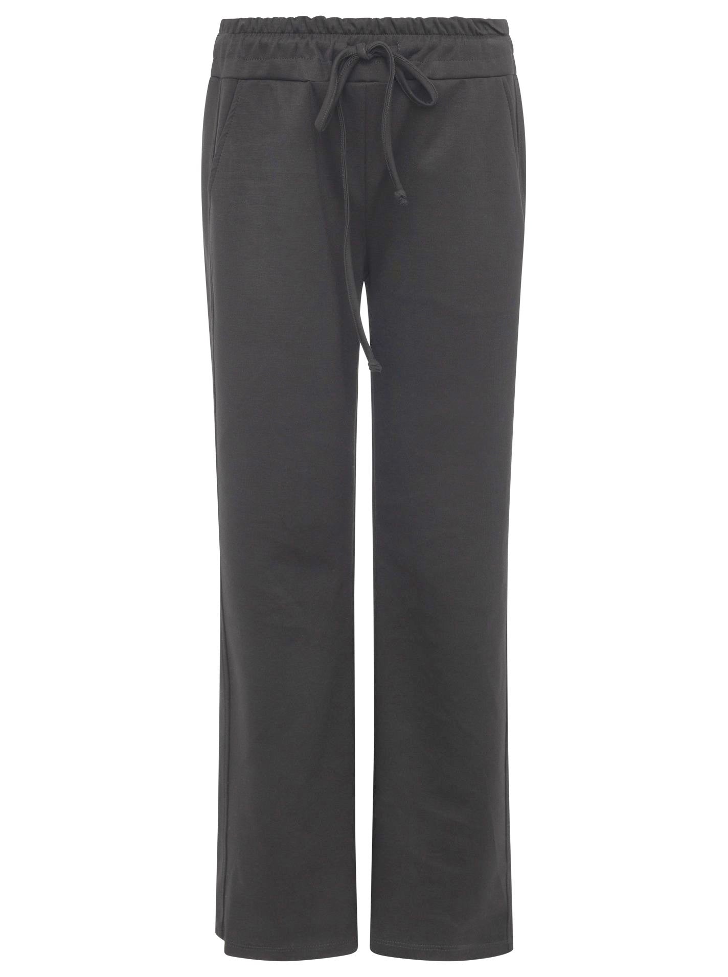💕 Zwillingsherz Hose "Loungewear" Viskose Uni Schwarz