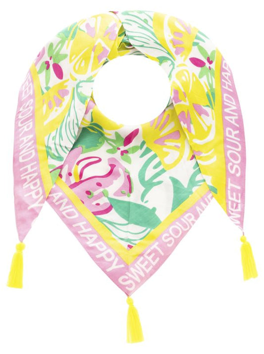 💕 Zwillingsherz Dreieckstuch "Sweet & Happy" 100 % Viskose nachhaltig Gelb