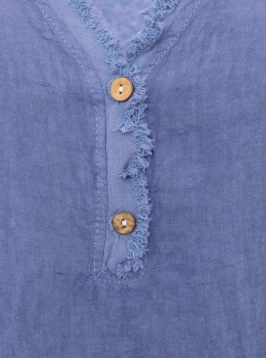 💕 Zwillingsherz Shirt Leinen "Summer Style" Hellblau