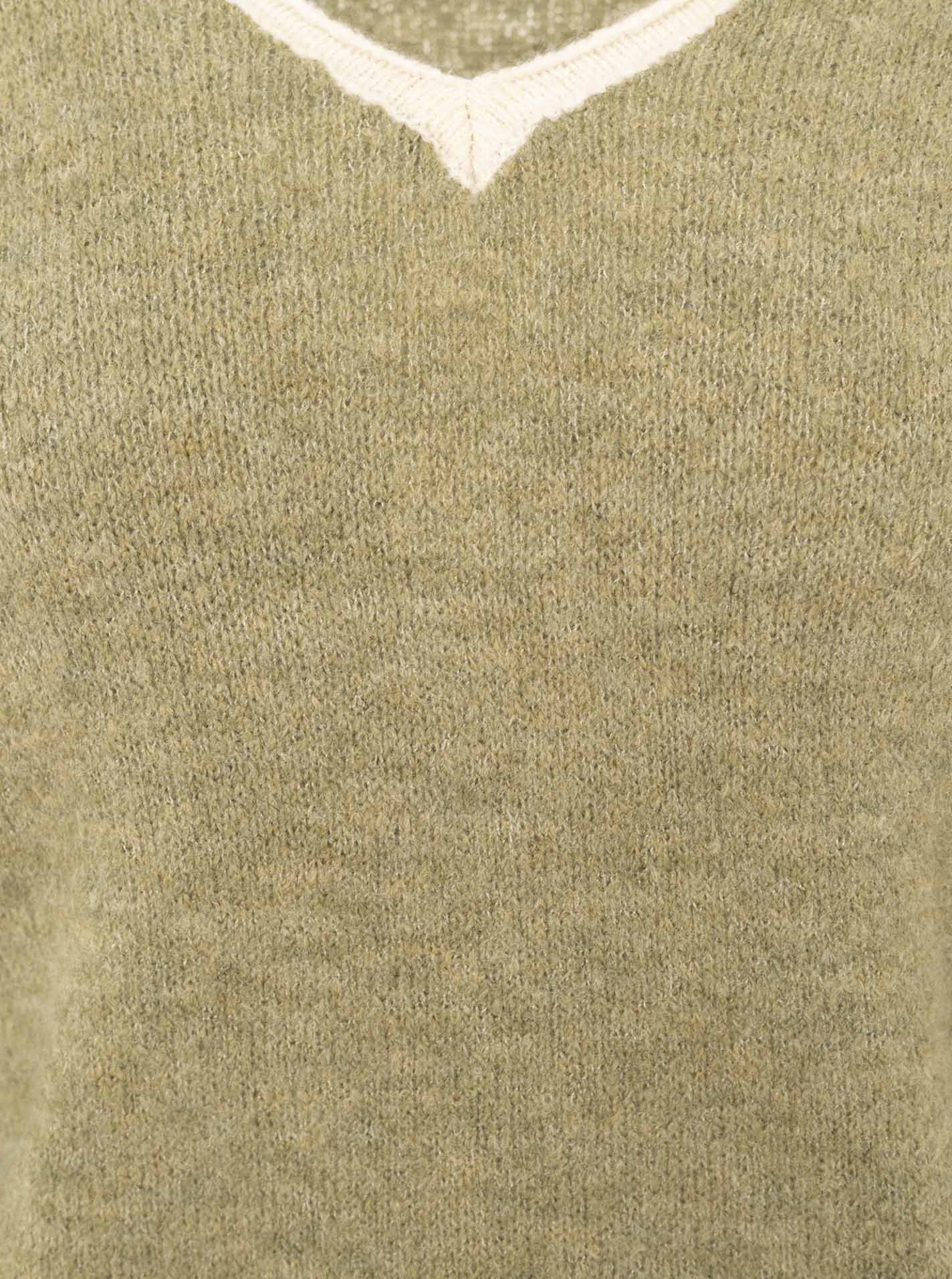 💕 Zwillingsherz V-Neck Pullover "Soft Basic" Khaki