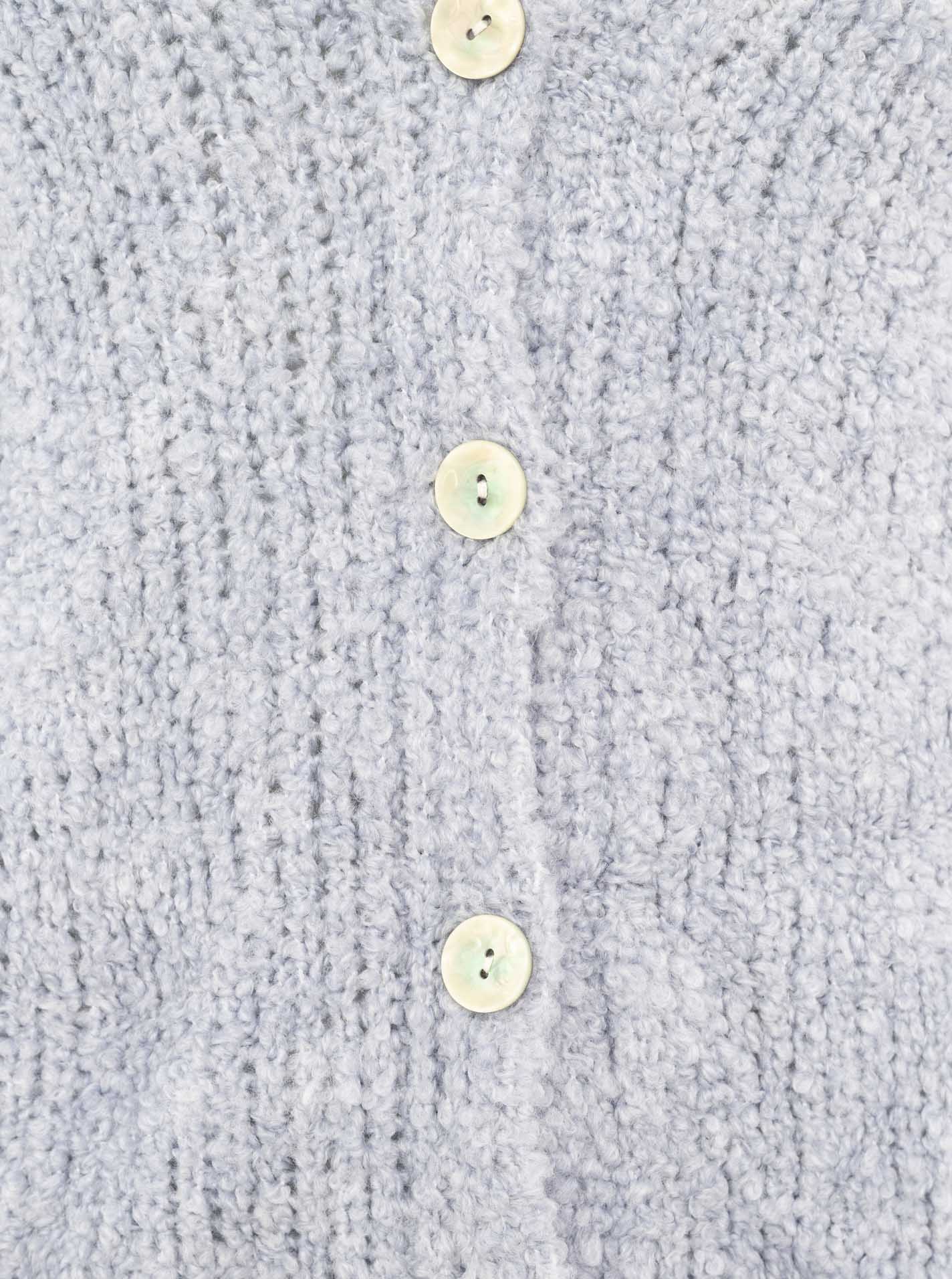 💕 Zwillingsherz Strickjacke Cardigan "Plüsch" Wolle Hellblau