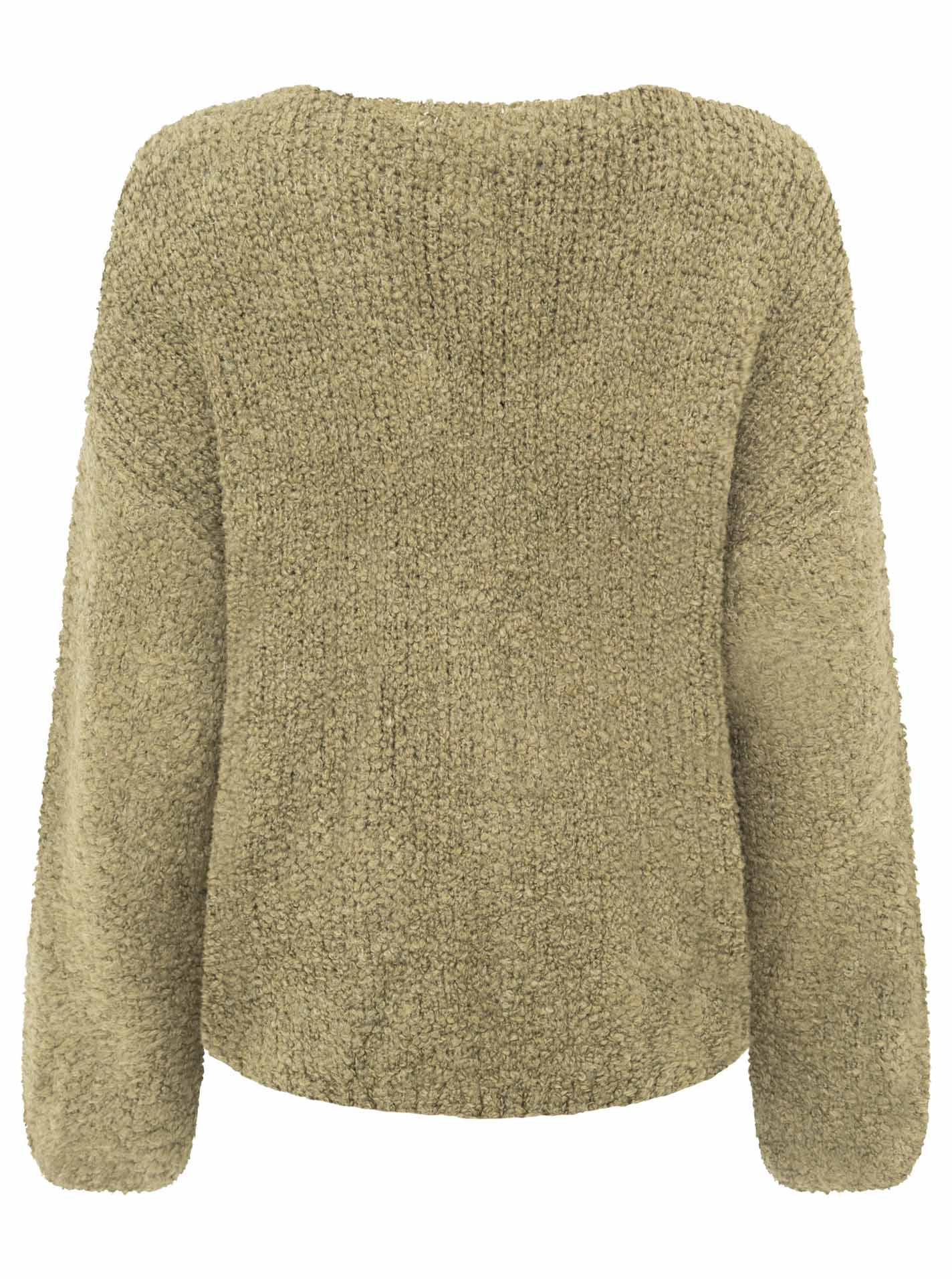 💕 Zwillingsherz Strickjacke Cardigan "Plüsch" Wolle Khaki