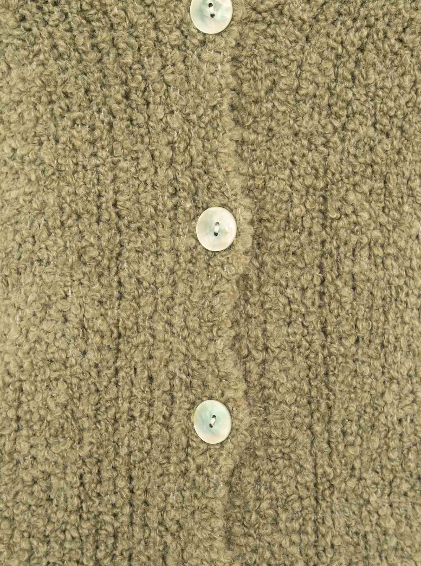 💕 Zwillingsherz Strickjacke Cardigan "Plüsch" Wolle Khaki