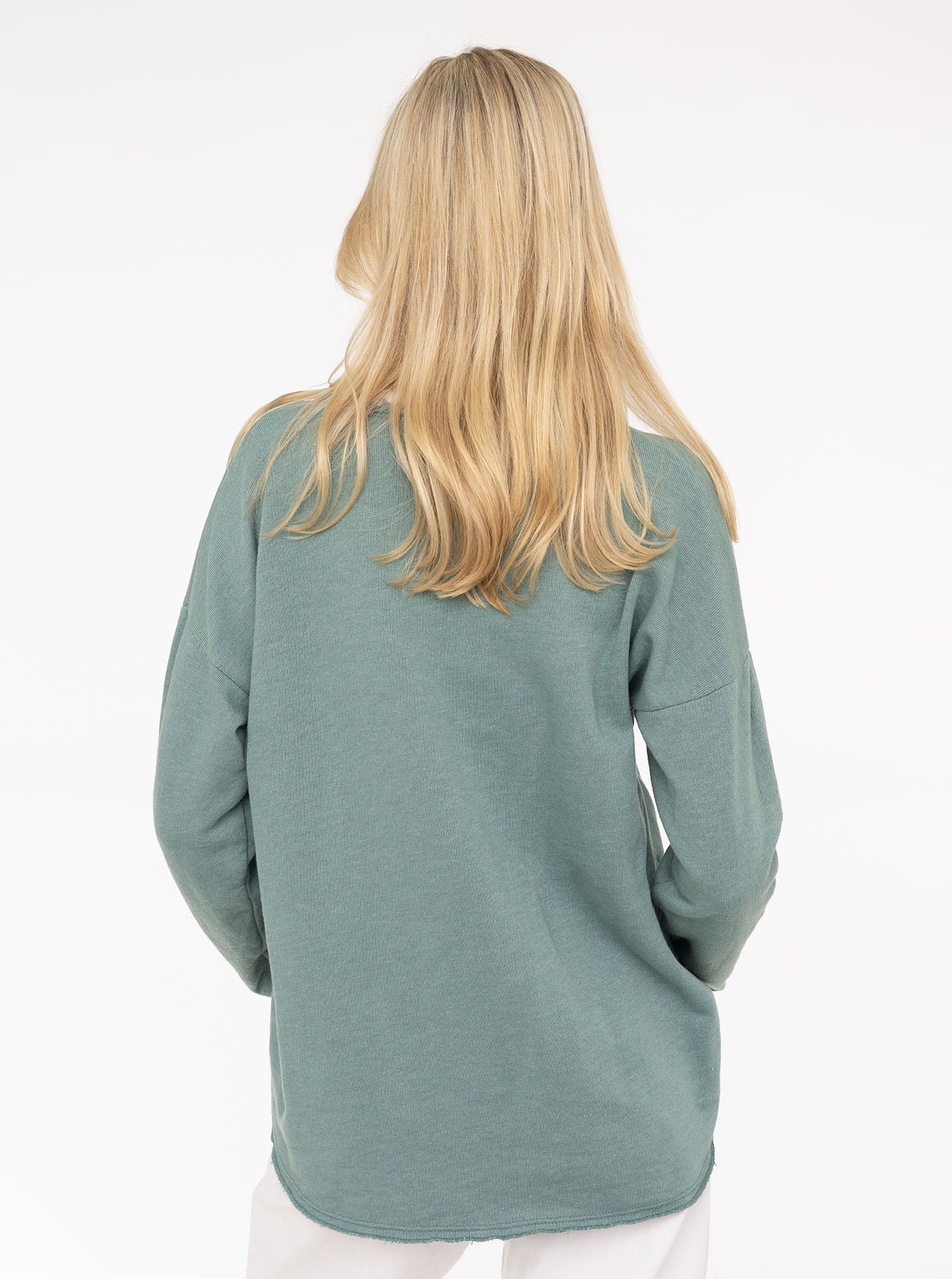 đź’• Zwillingsherz Pullover Pulli "Elisabeth" Baumwolle Petrol
