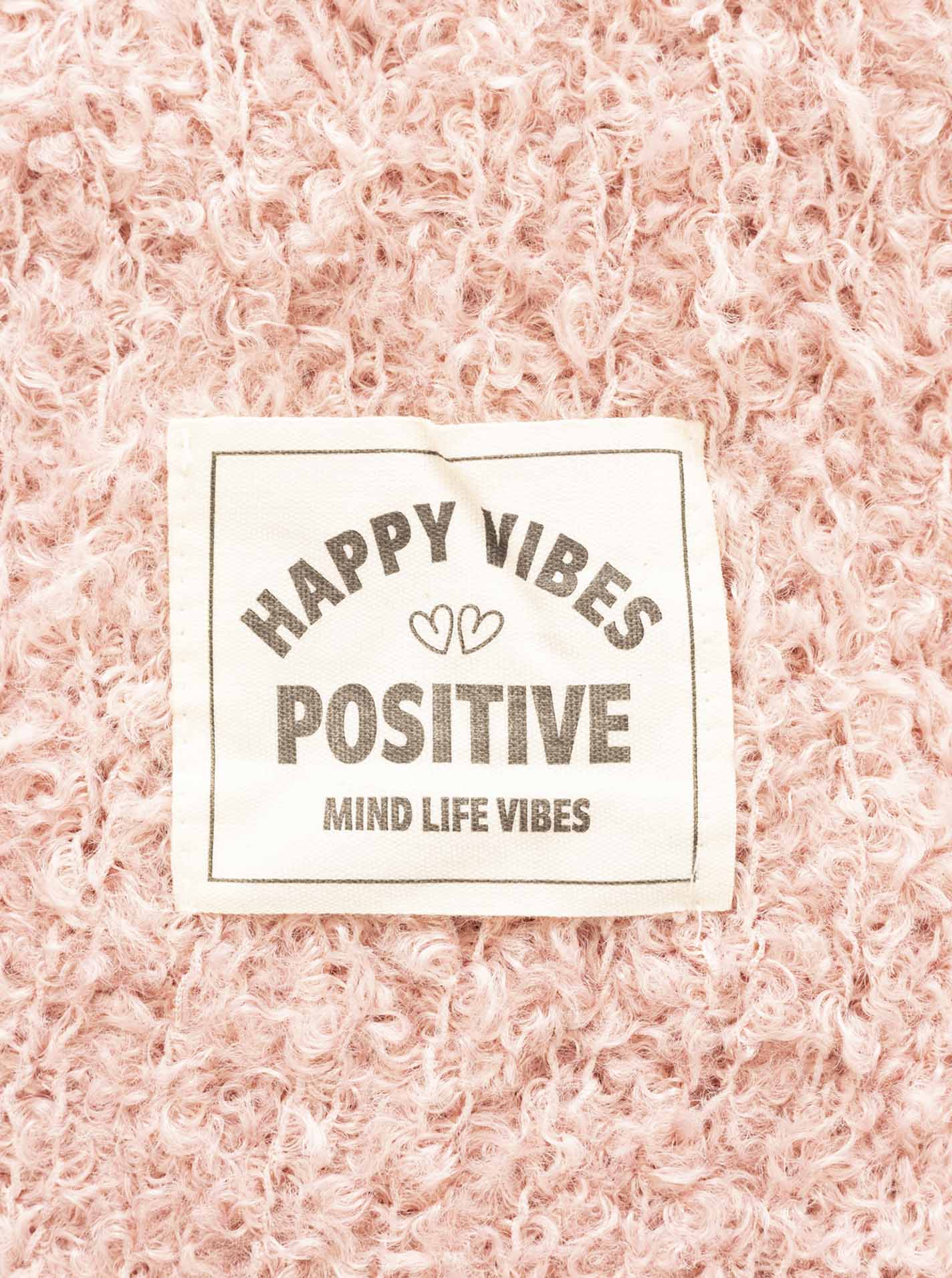 💕 Zwillingsherz Schal Kuschelschal "Uni & Happy Vibes" Altrosa