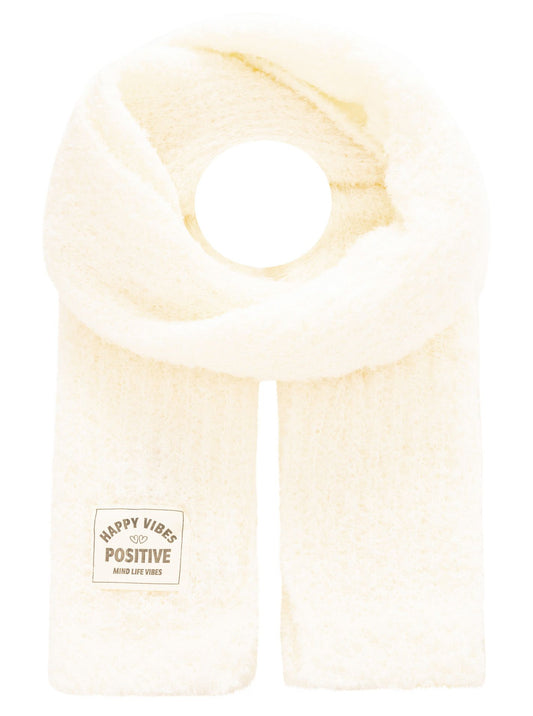 💕 Zwillingsherz Schal Kuschelschal "Uni & Happy Vibes" Creme