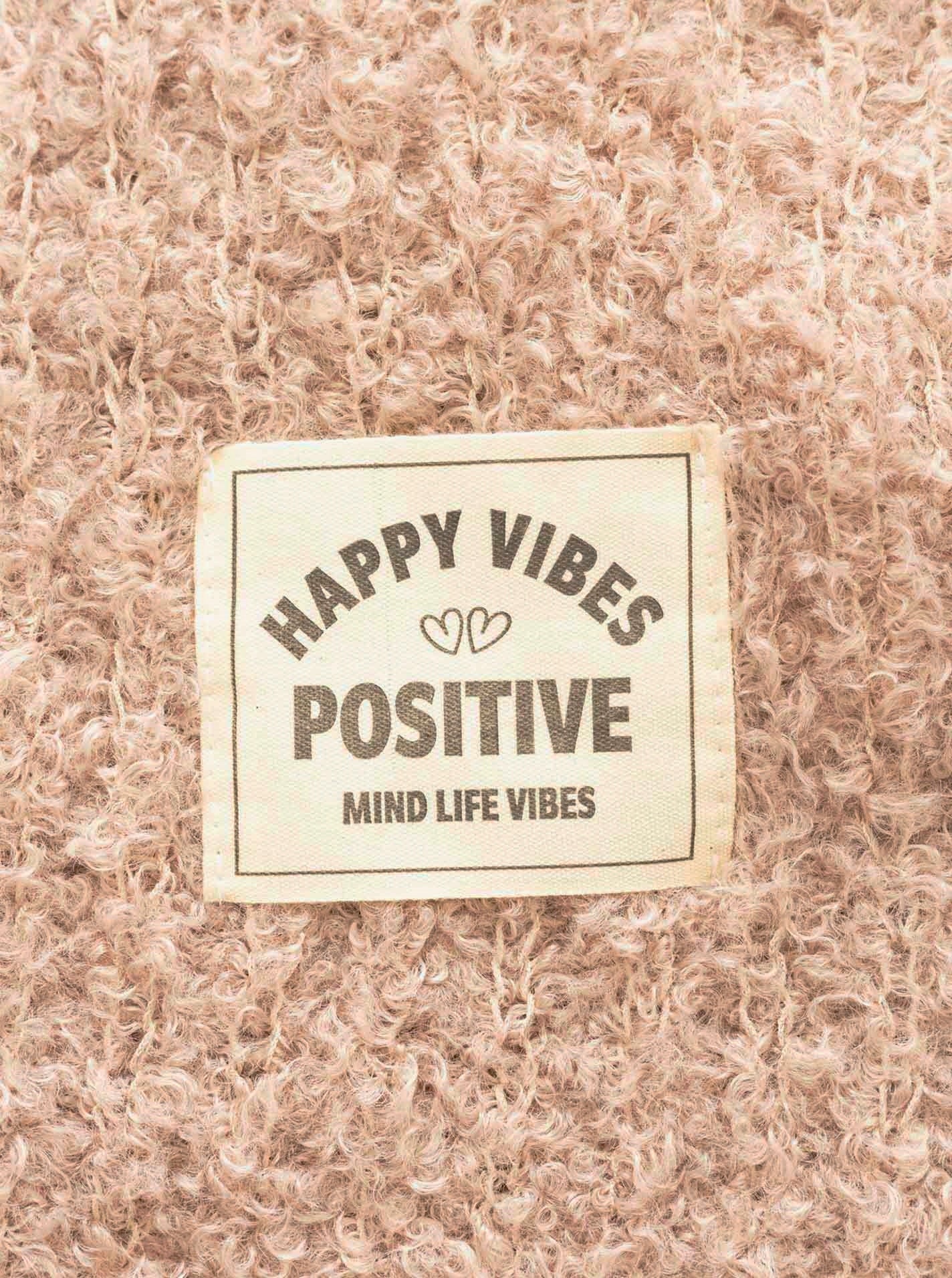 💕 Zwillingsherz Schal Kuschelschal "Uni & Happy Vibes" Beige