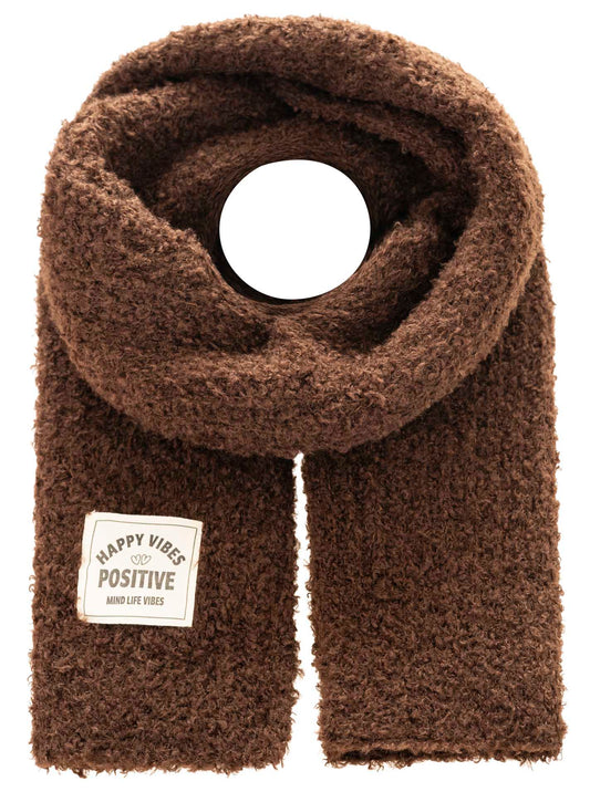 💕 Zwillingsherz Schal Kuschelschal "Uni & Happy Vibes" Braun