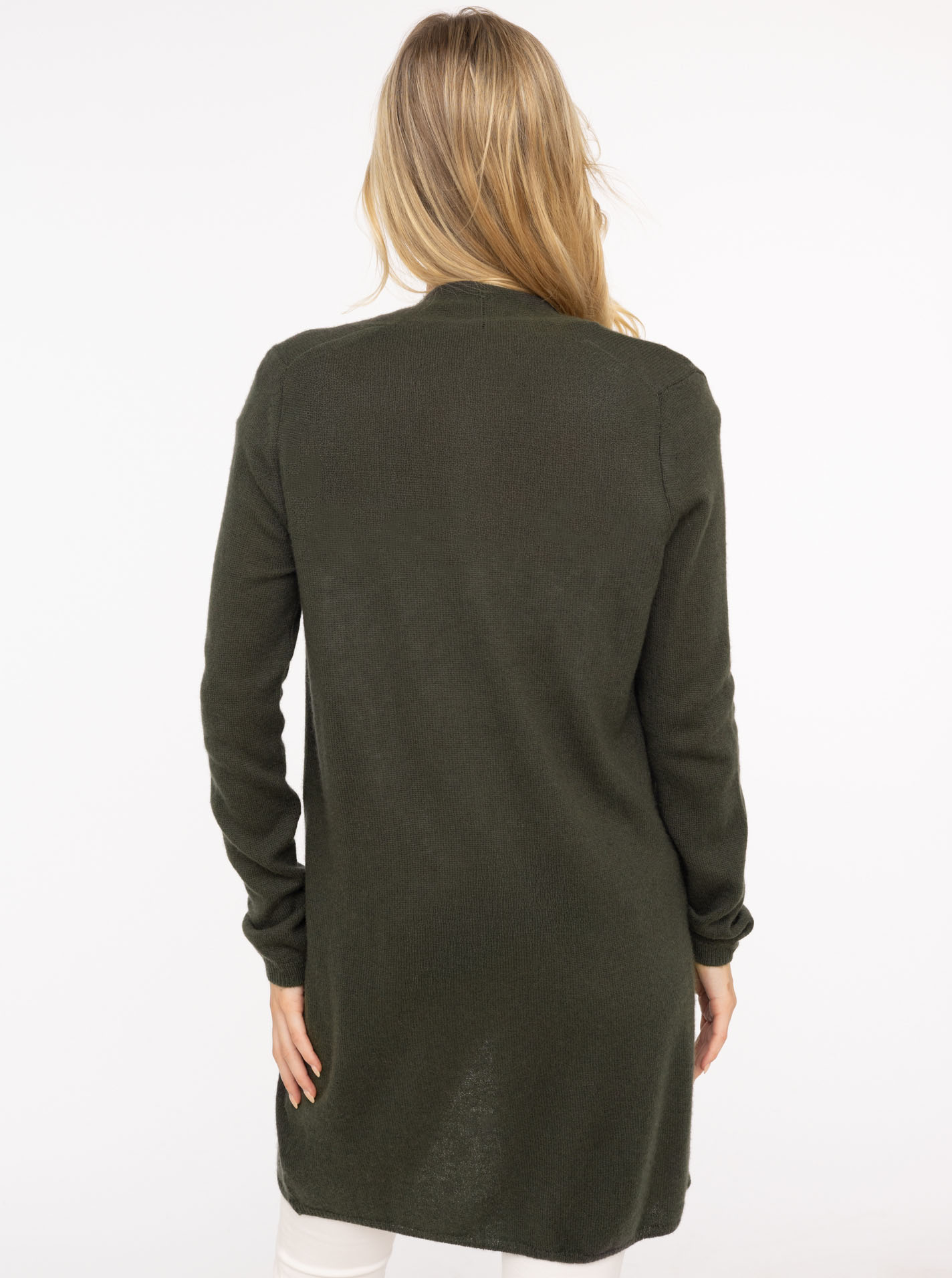 đź’•Zwillingsherz Strickjacke "Graz" 100 % Kaschmir Loose Knit Olive