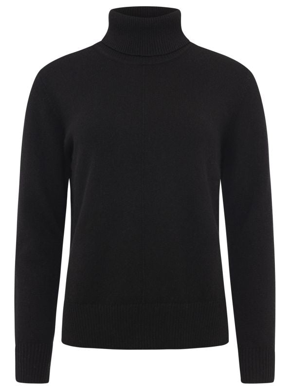 đź’• Zwillingsherz Pullover Pulli Rolli Rollkragenpullover 100 % Kaschmir "High Neck" Schwarz