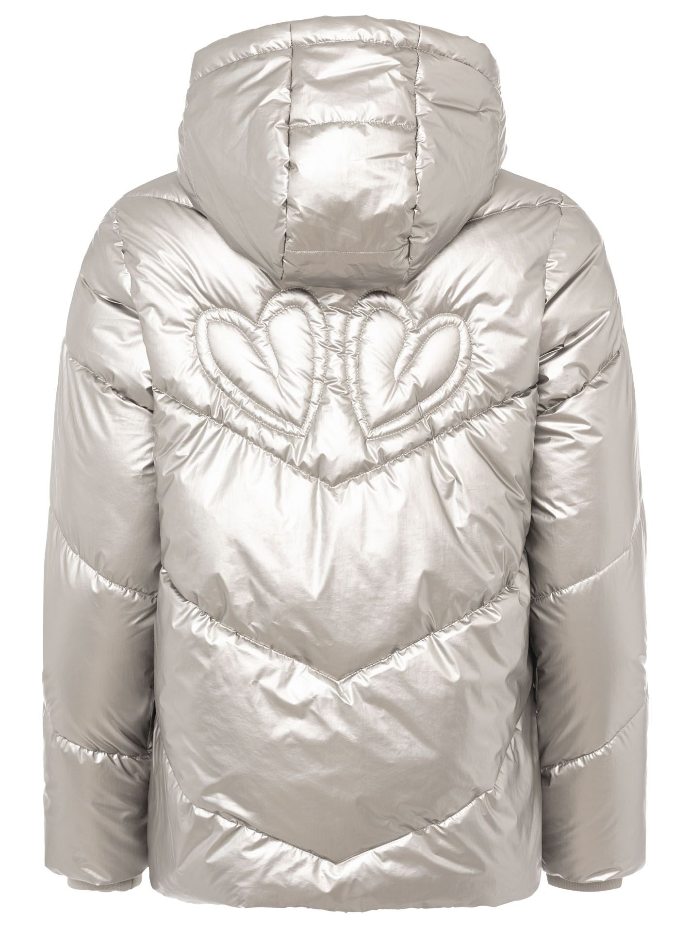 💕 Zwillingsherz Jacke "Metallic" kurz Metallic-Beige