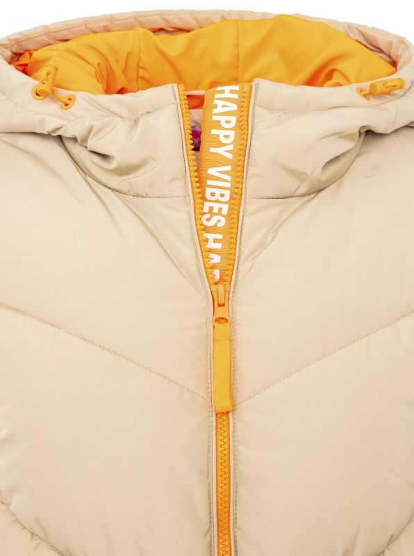 đź’• Zwillingsherz Steppmantel "Happy Vibes" Beige