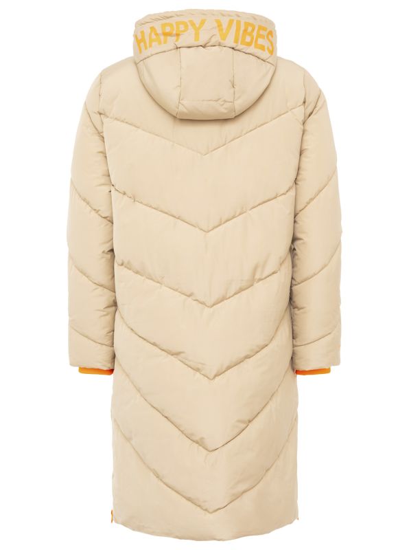 đź’• Zwillingsherz Steppmantel "Happy Vibes" Beige