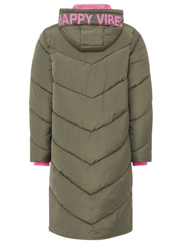 đź’• Zwillingsherz Steppmantel "Happy Vibes" Khaki
