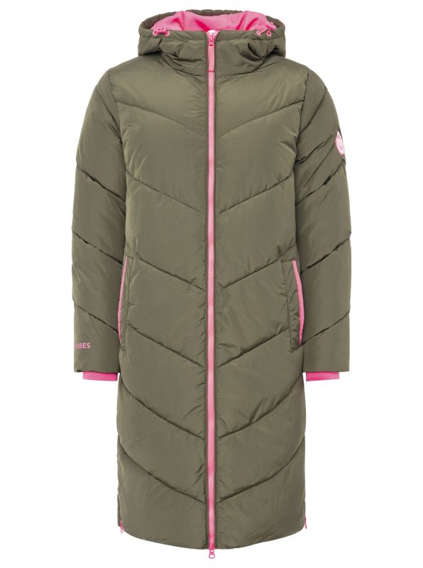 đź’• Zwillingsherz Steppmantel "Happy Vibes" Khaki