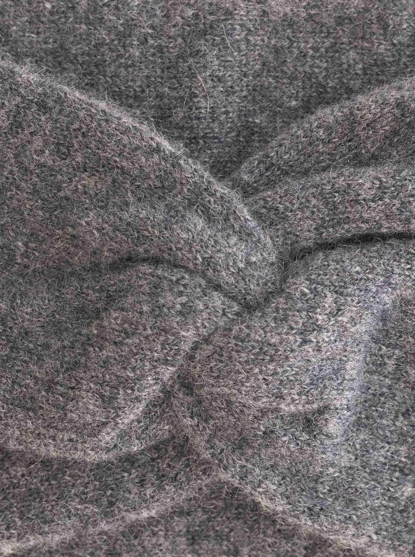 💕 Zwillingsherz Stirnband 100 % Cashmere "Knoten" Kaschmir Anthrazit