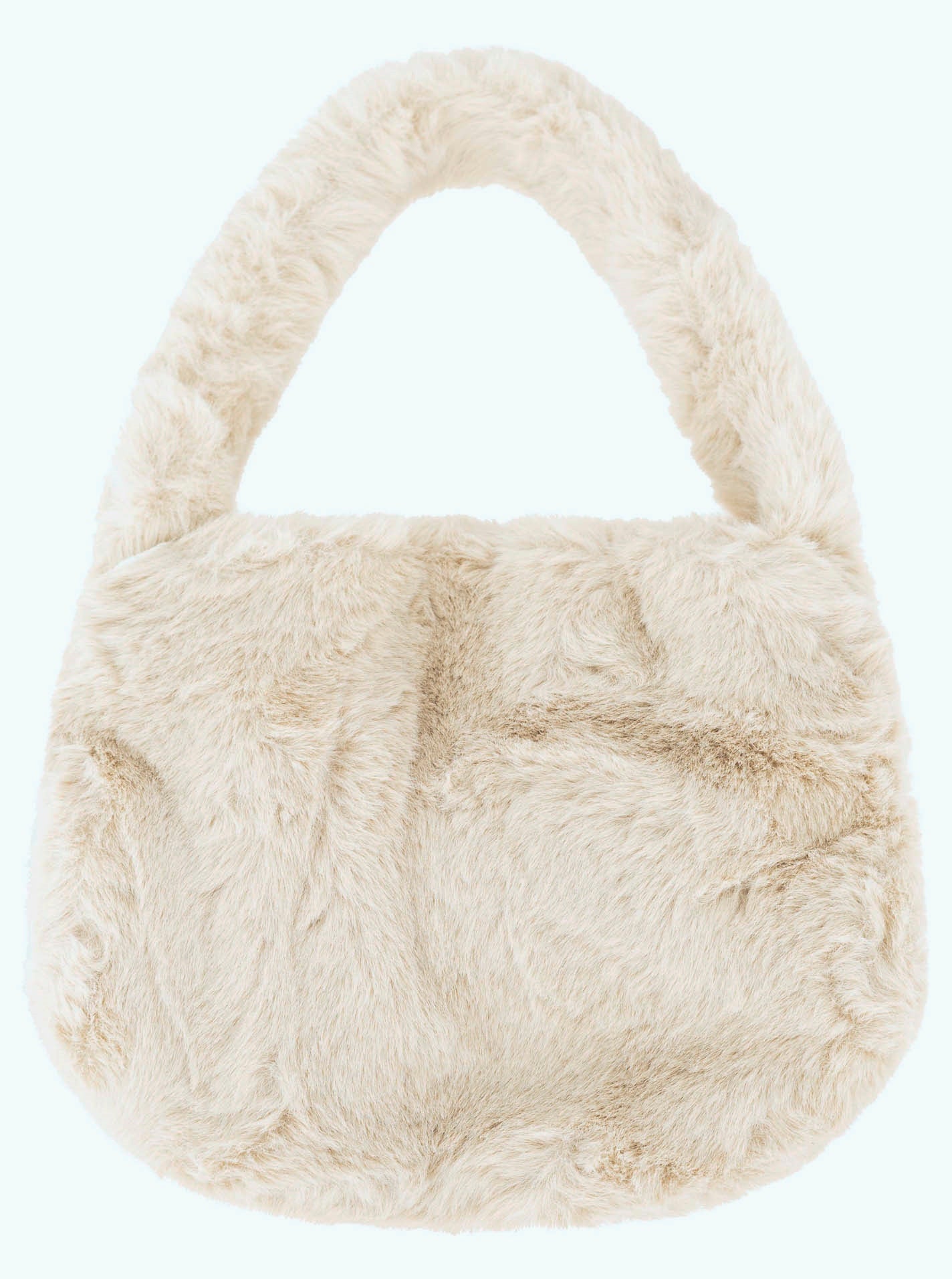 Beutel "Flausch Uni" Beuteltasche Creme