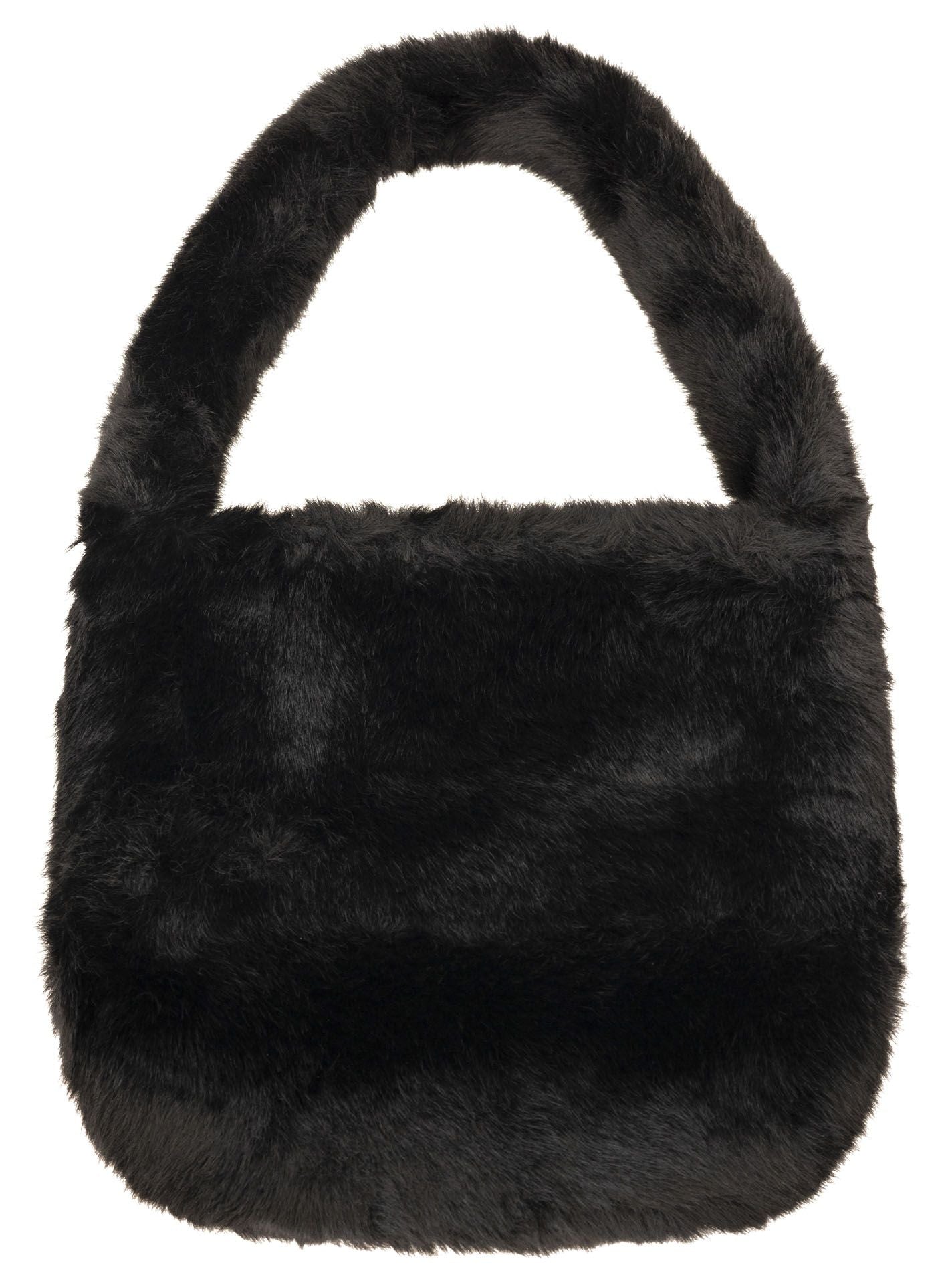 Beutel "Flausch Uni" Beuteltasche Schwarz