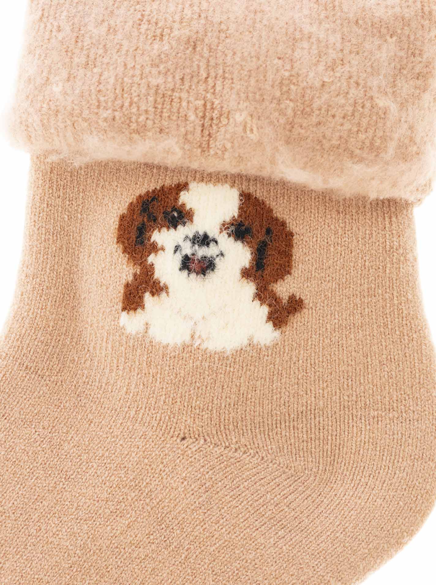 💕 Zwillingsherz Socken "Dog" Altrosa