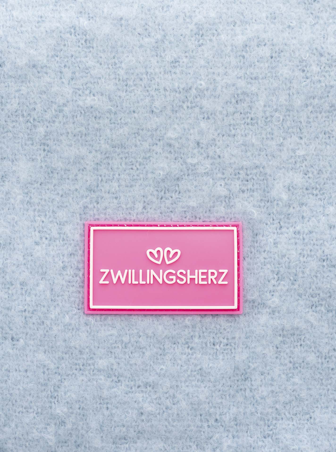 💕 Zwillingsherz Schal "Flauschig" Hellblau
